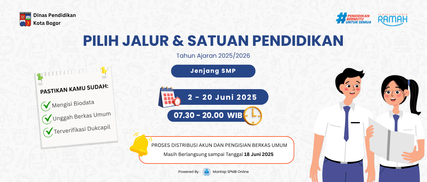 Pilih Jalur dan Satuan Pendidikan jenjang SMP